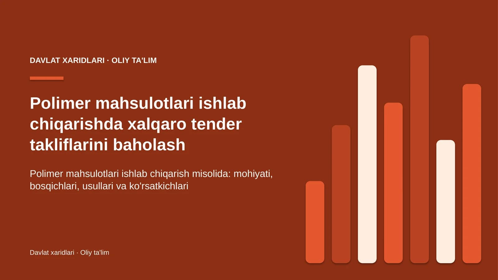 polimer mahsulotlari ishlab chiqarishda xalqaro tender takliflarini baholash 9900