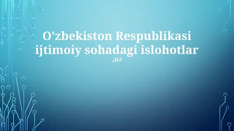 Ijtimoiy Islohotlar