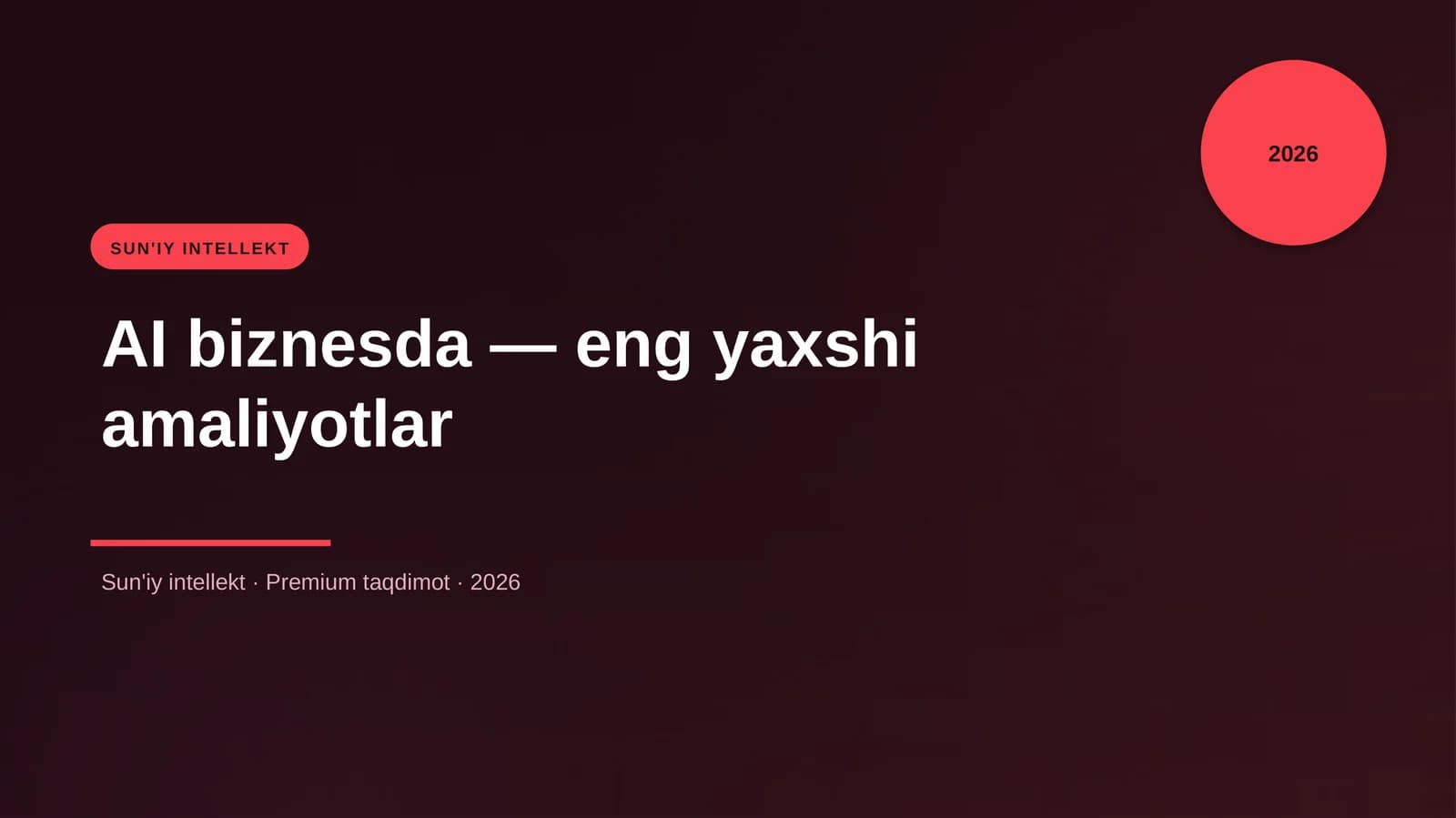 AI biznesda — eng yaxshi amaliyotlar