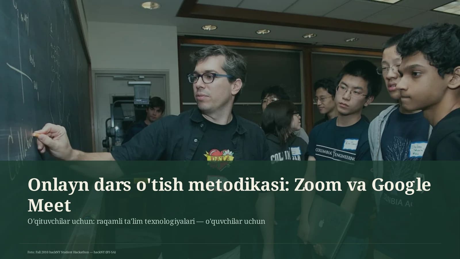 Onlayn dars o'tish metodikasi: Zoom va Google Meet
