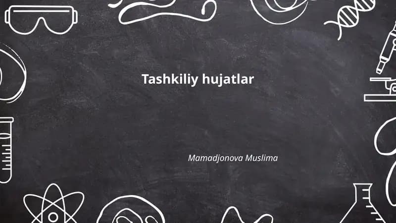 Tashkiliy hujatlar