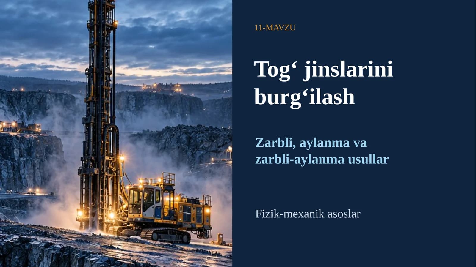 TOG‘ JINSLARI MEXANIKASI