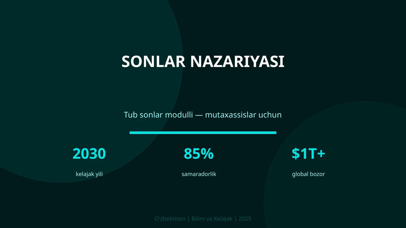 SONLAR NAZARIYASI