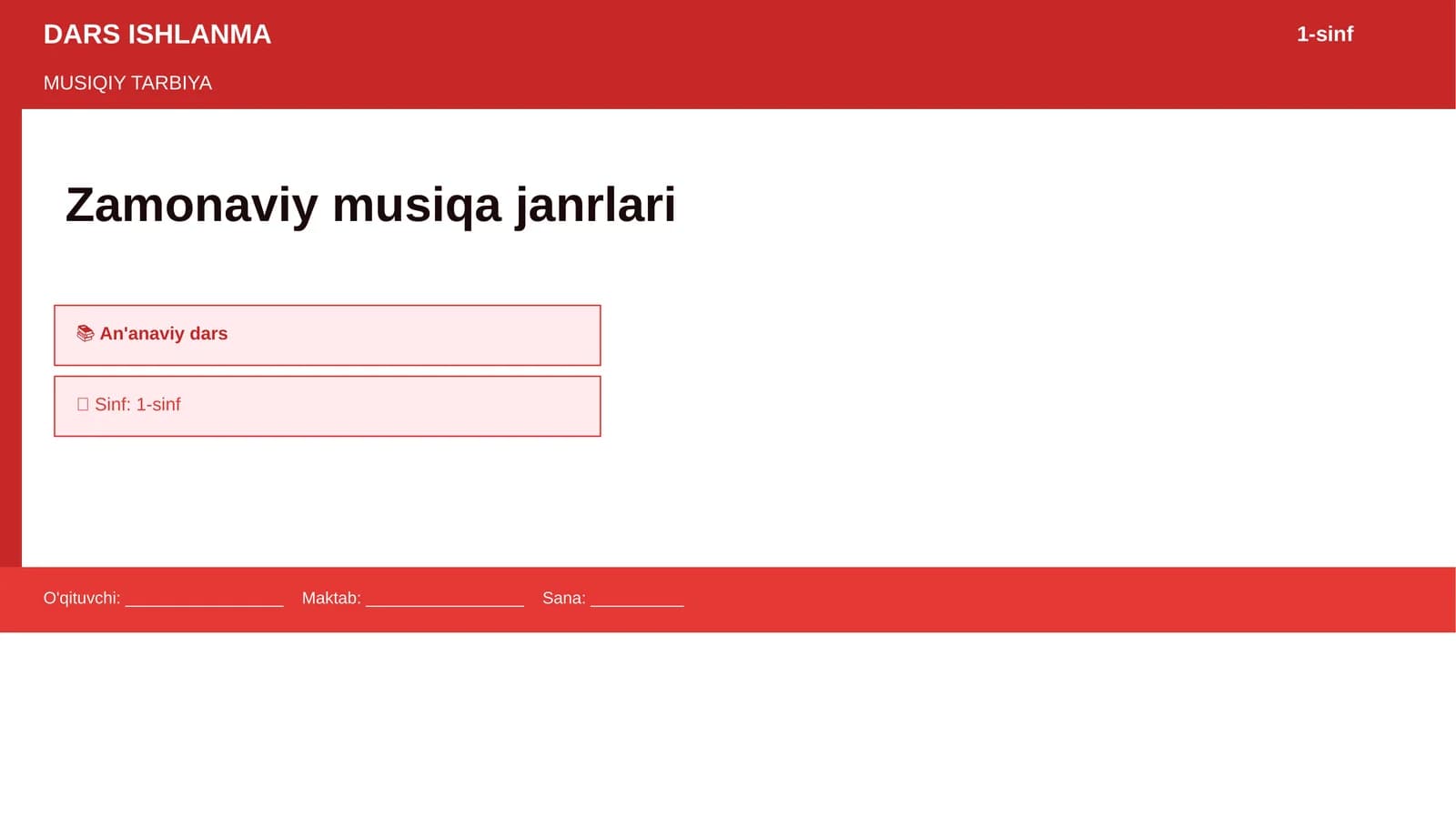 DARS ISHLANMA