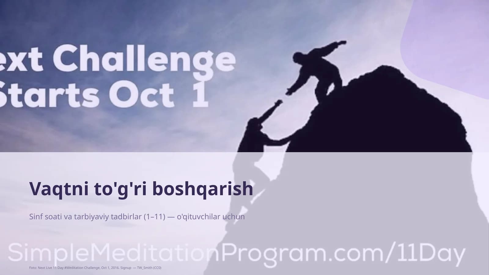 Vaqtni to'g'ri boshqarish