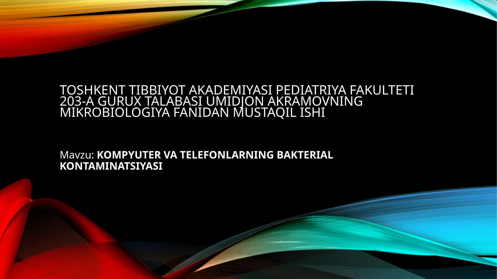 MOBIL TELEFON BAKTERIAL KONTAMINATSIYASI