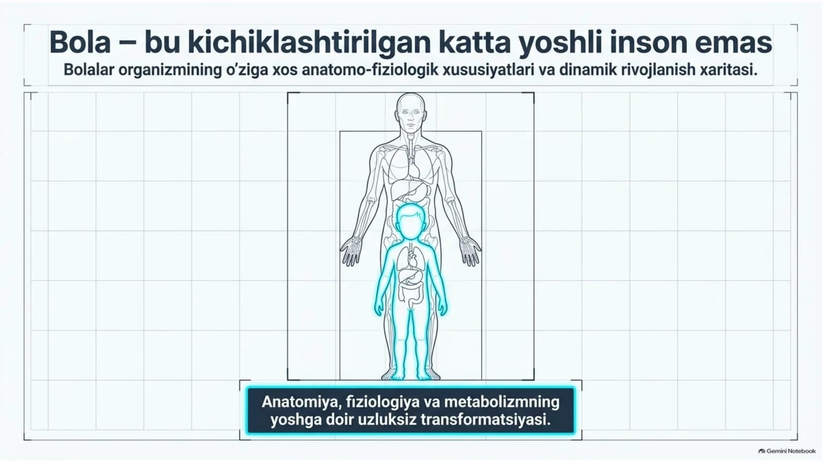 Bolalar yoshiga oid anatomik va fiziologik xususiyatlar — 15 slayd