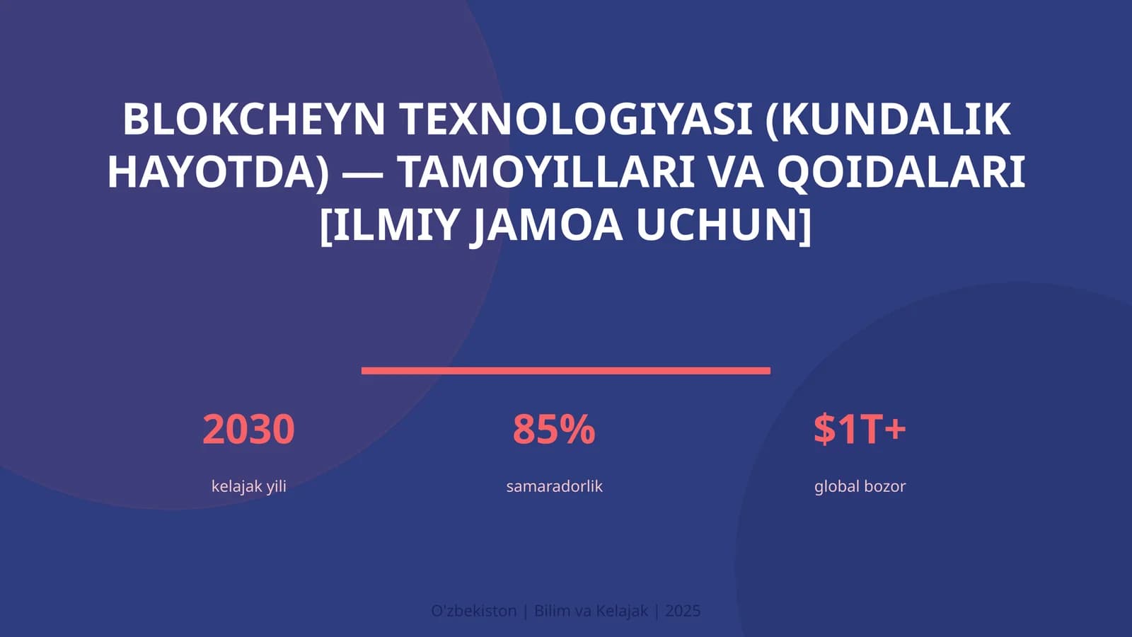 Blokcheyn Texnologiyasi (Kundalik Hayotda) - Tamoyillari va Qoidalari [Ilmiy Jamoa Uchun]