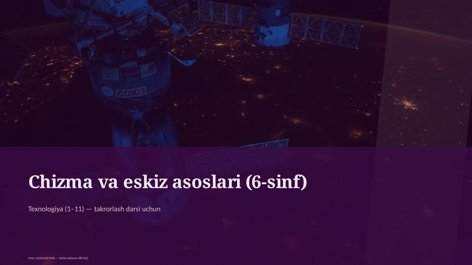 Chizma va eskiz asoslari (6-sinf)