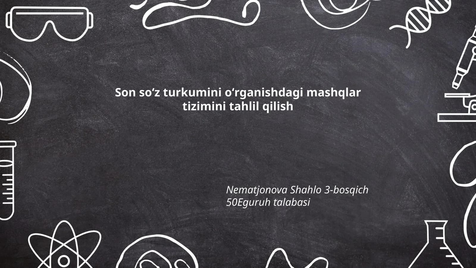 Soʻz turkumini oʻrganish metodikasi
