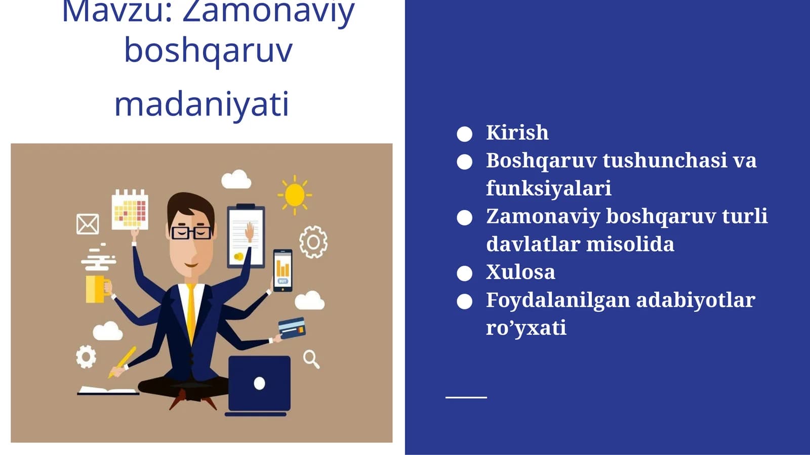 Zamonaviy boshqaruv madaniyati