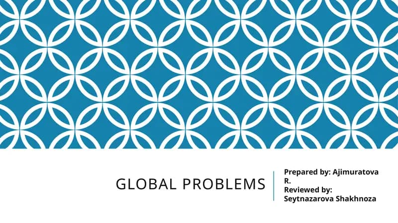 Global problems