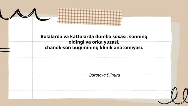 Bolalarda va kattalarda dumba soxasi