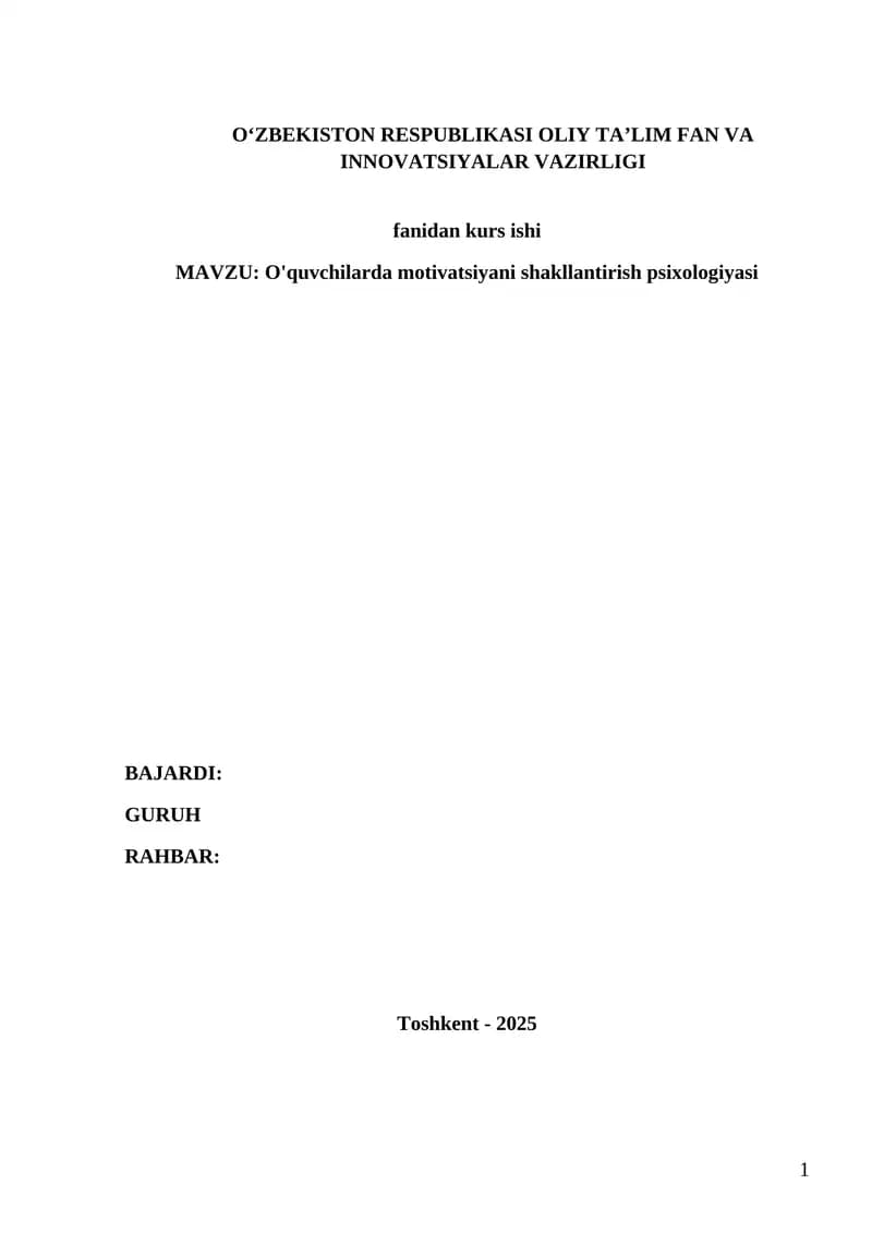 kurs ishi