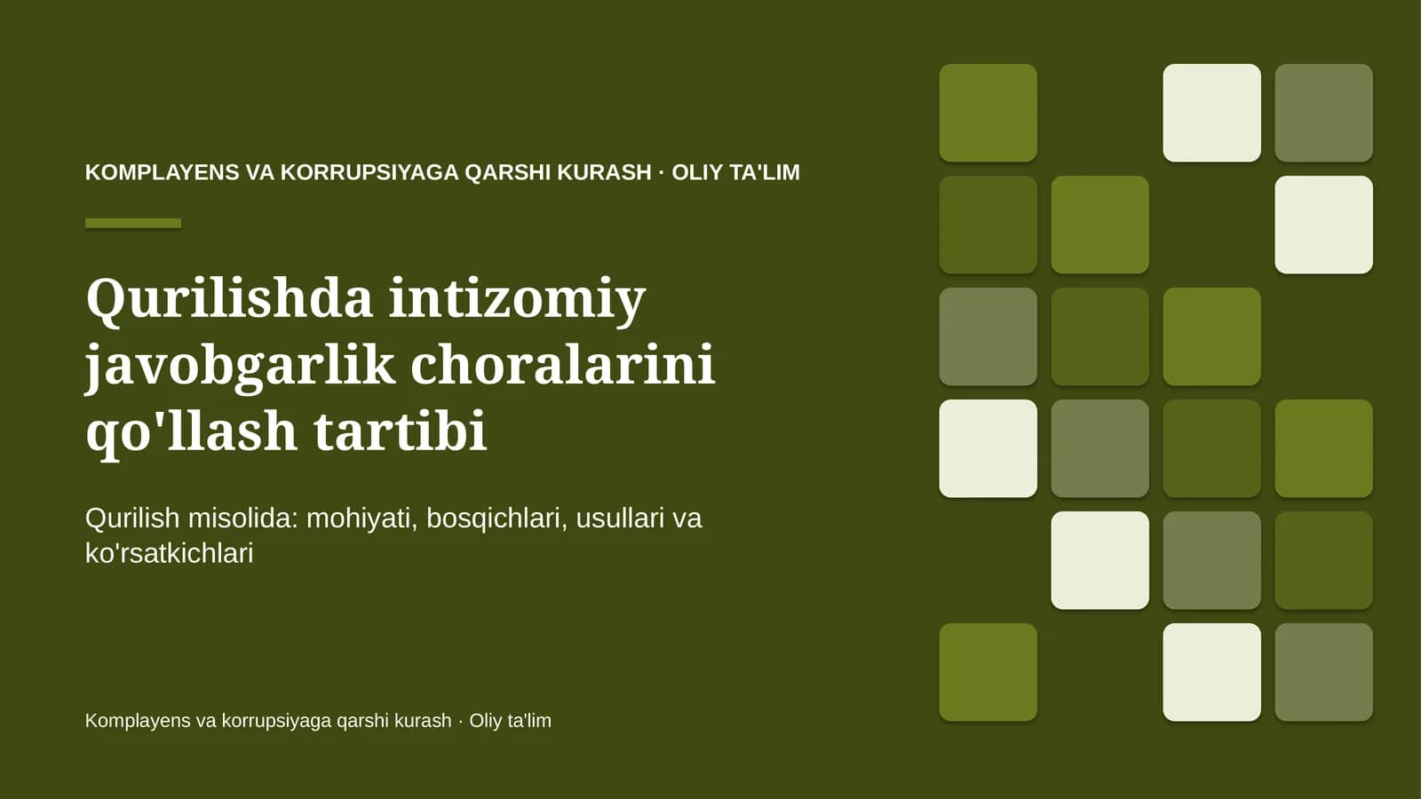 qurilishda intizomiy javobgarlik choralarini qo'llash tartibi 8232