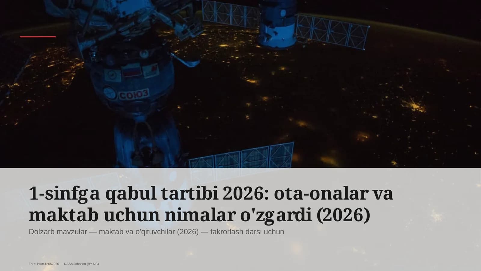 Dolzarb mavzular — maktab va o'qituvchilar (2026) — takrorlash darsi uchun