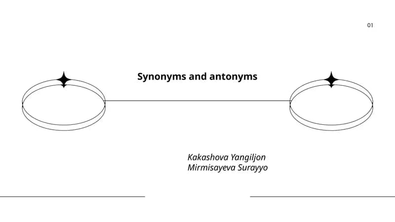 Synonyms and Antonyms