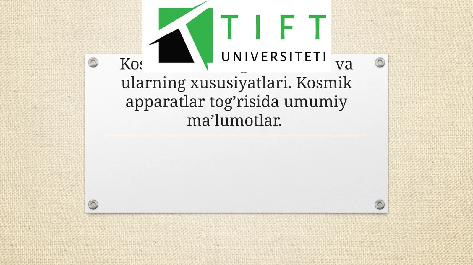 Kosmosdan olingan suratlar va ularning xususiyatlari