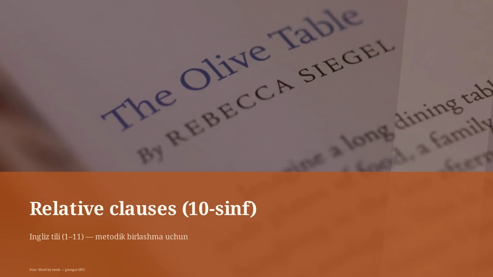 Relative clauses (10-sinf)