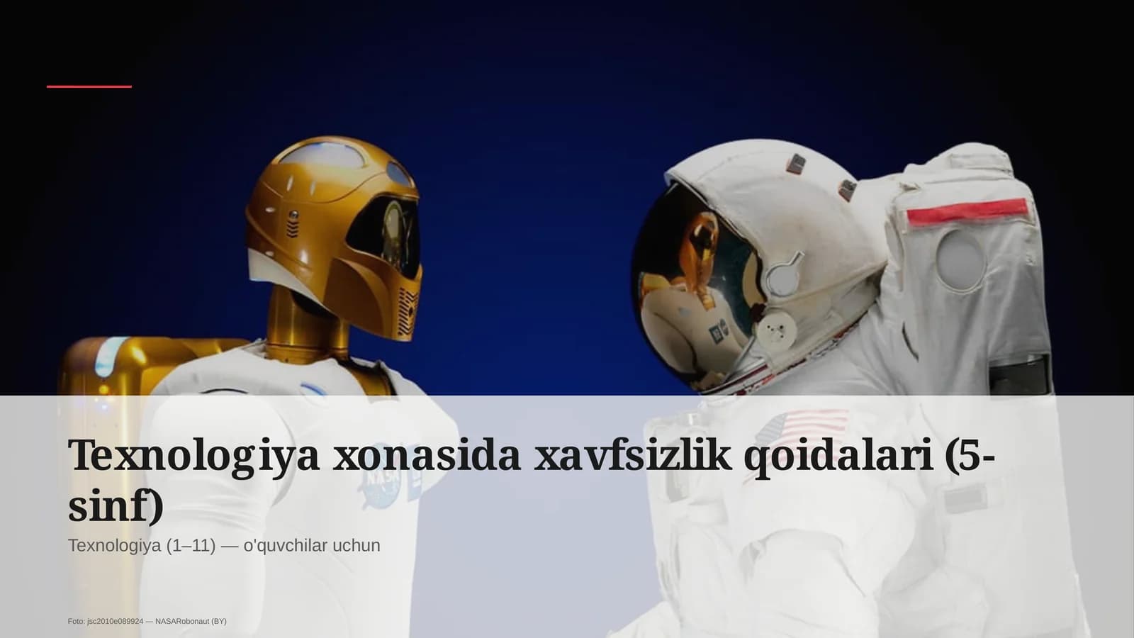 Texnologiya xonasida xavfsizlik qoidalari (5-sinf)