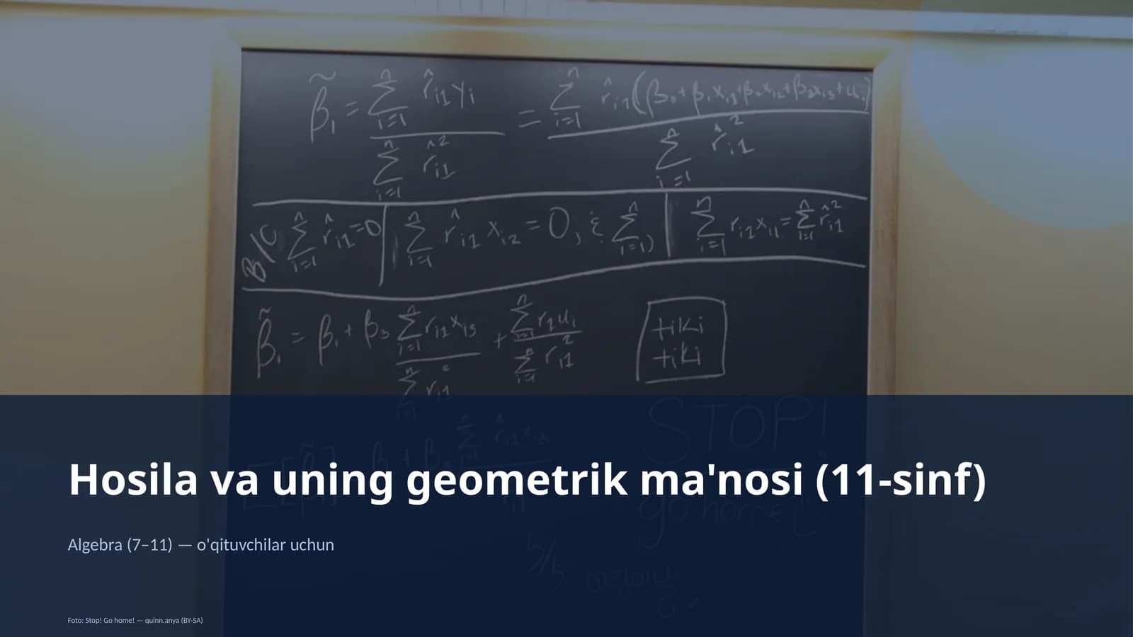Hosila va uning geometrik ma'nosi (11-sinf)