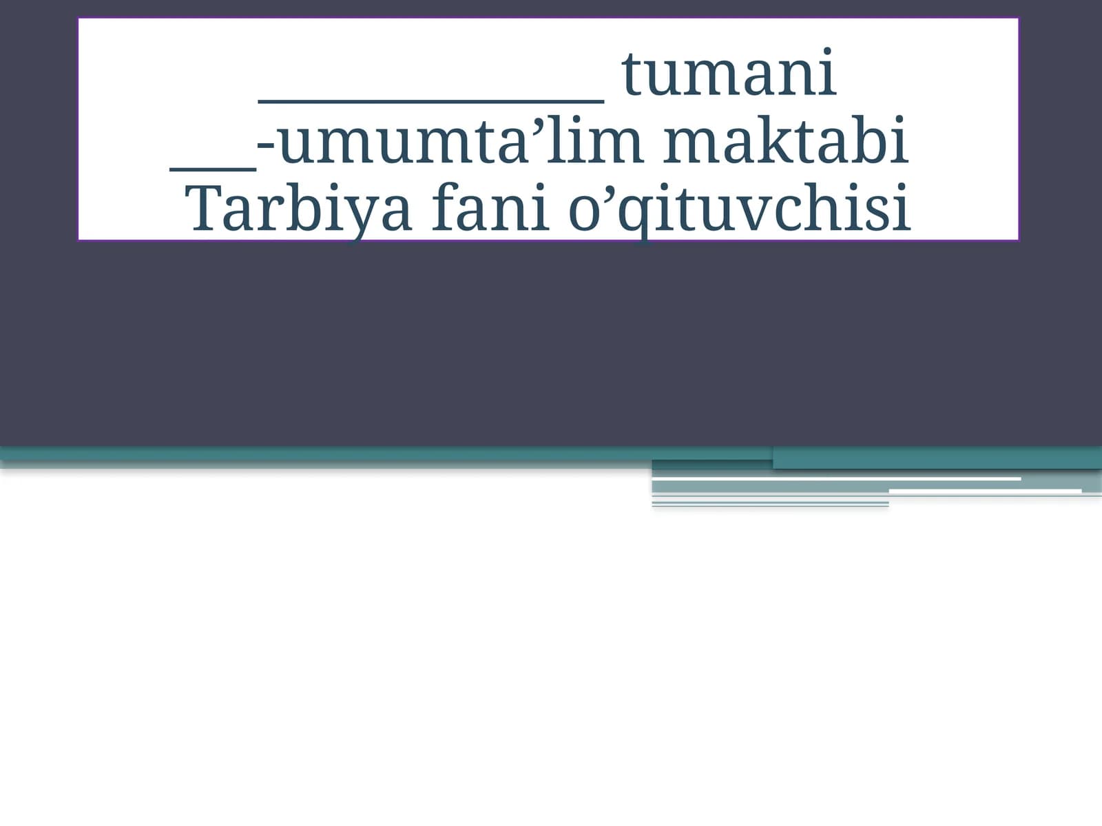 MINNATDORLIK YURAGIMDA YASHAYDI (6-sinf Tarbiya)