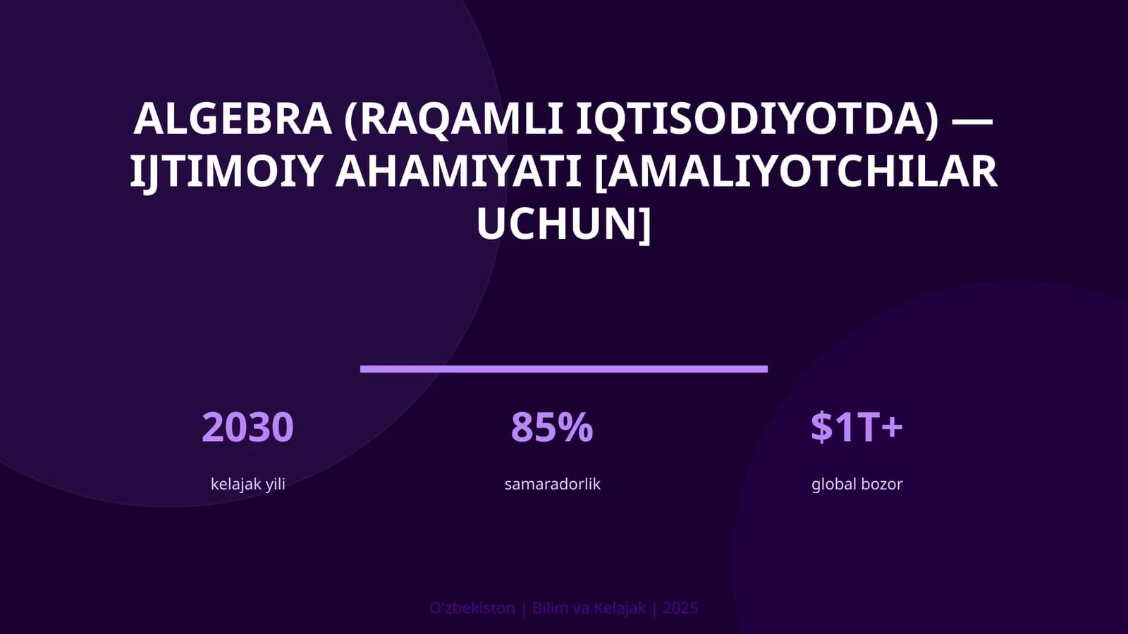 Algebra (raqamli iqtisodiyotda) — ijtimoiy ahamiyati [amaliyotchilar uchun]