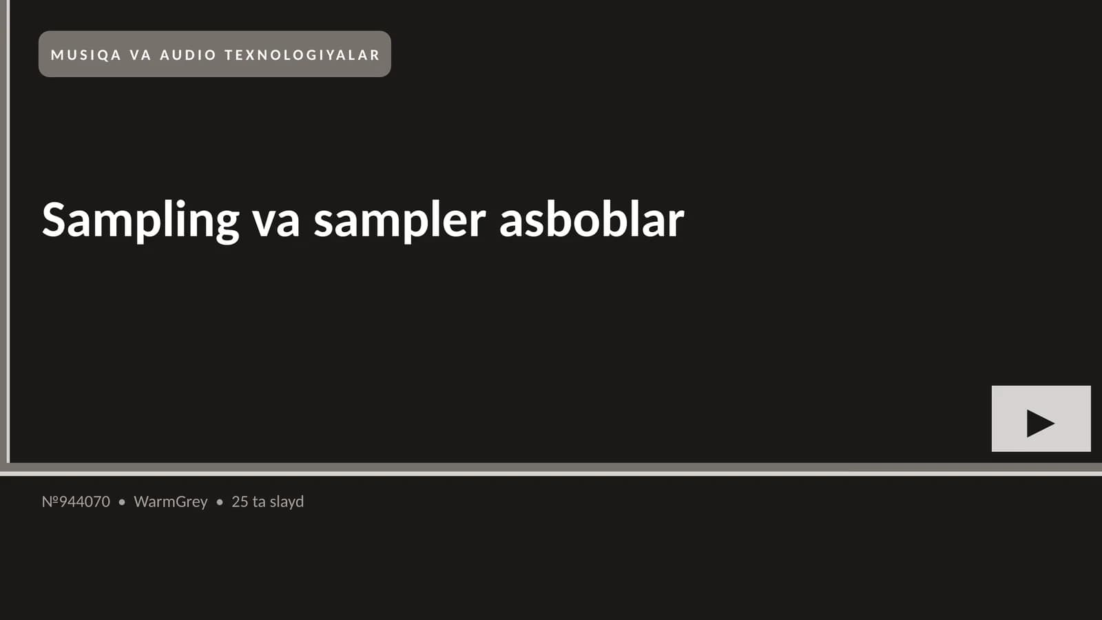 Sampling va sampler asboblar