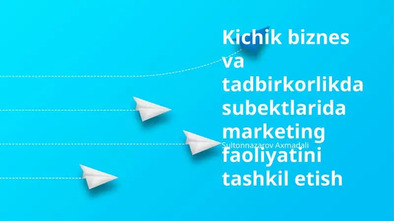 Marketing resurslarini samarali boshqarish