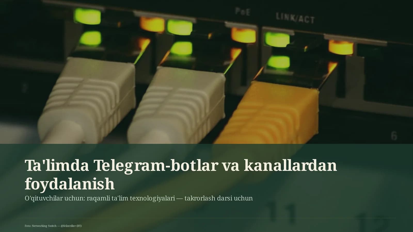Ta'limda Telegram-botlar va kanallardan foydalanish