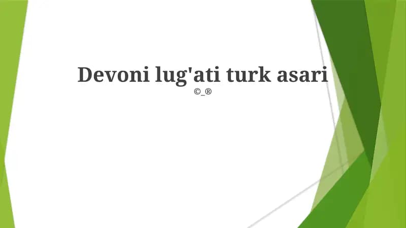 Devoni lug'ati turk asari