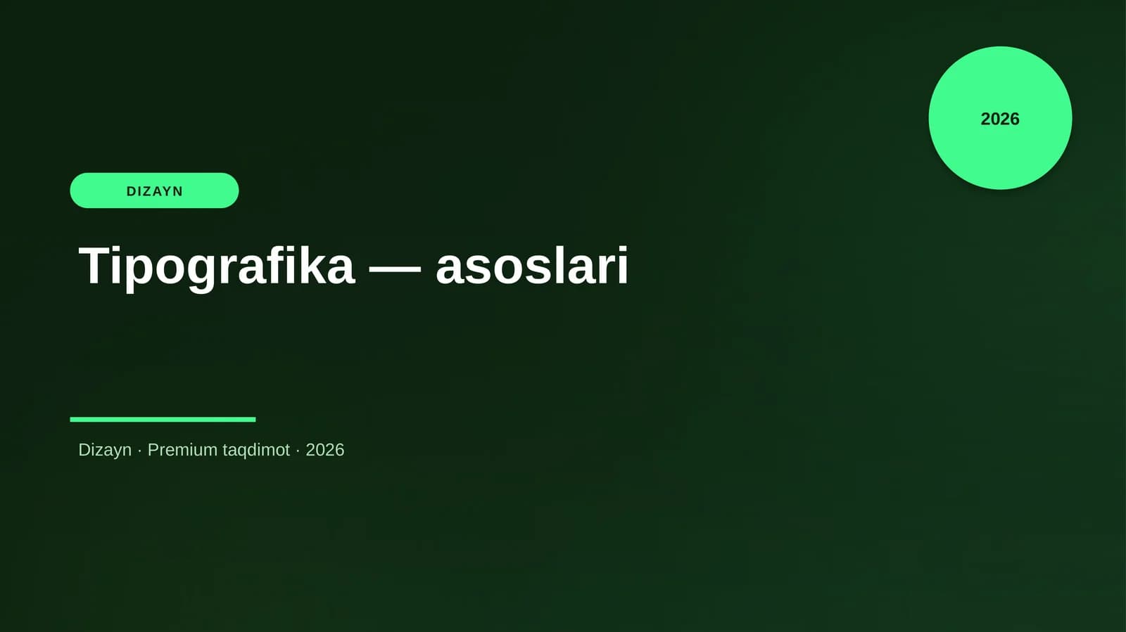 Tipografika - asoslari