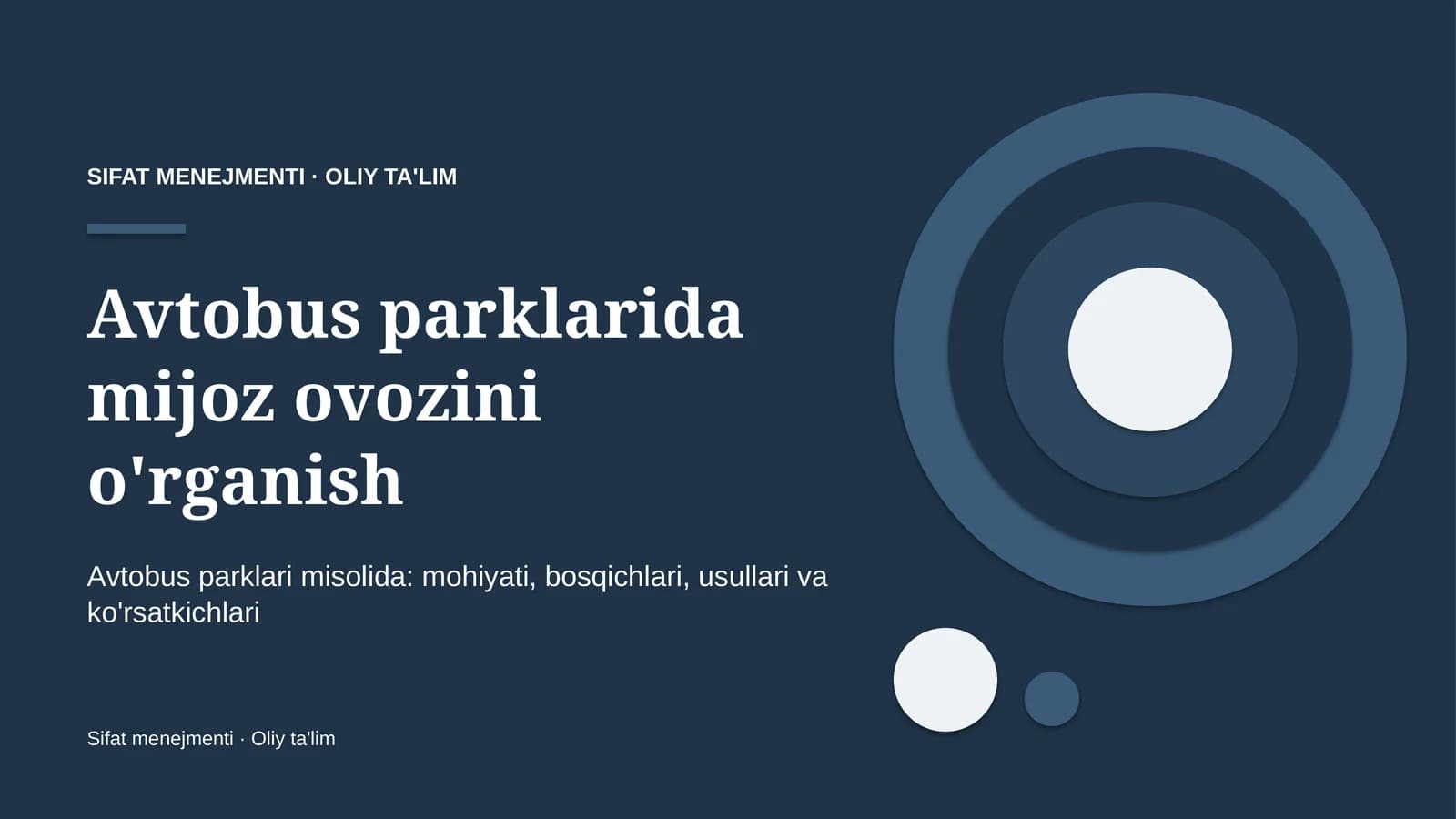 Avtobus parklarida mijoz ovozini o'rganish