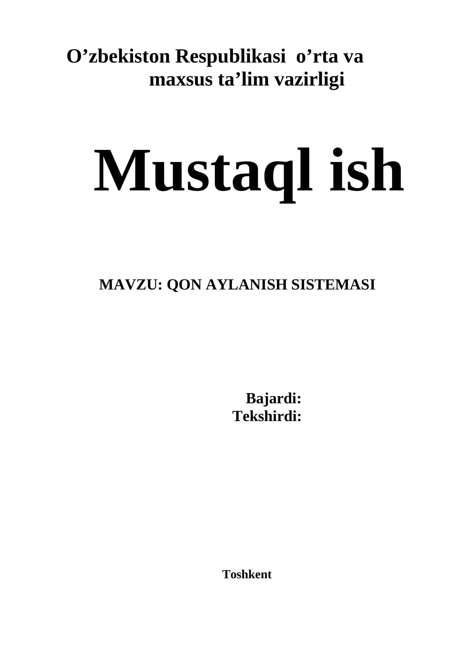 Qon aylanish tizimi