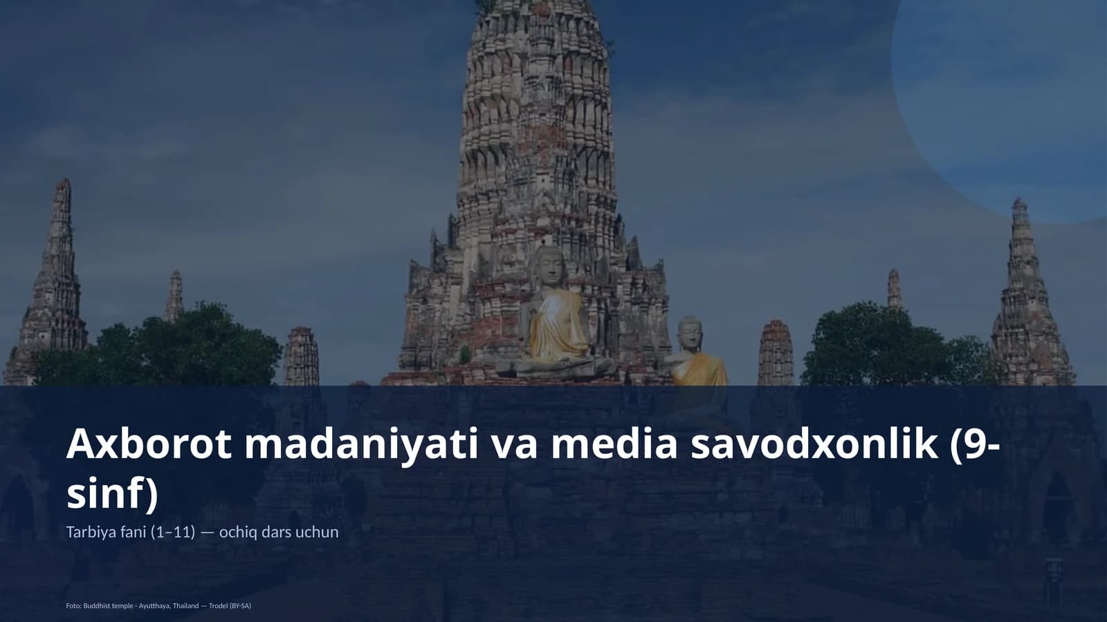 Axborot madaniyati va media savodxonlik (9-sinf)