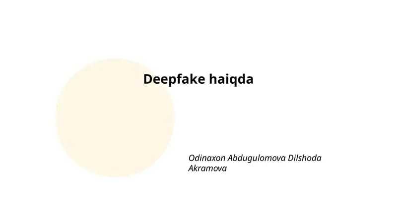 Deepfake haiqda