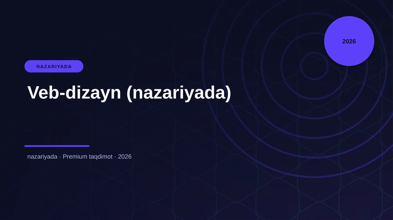 Veb-dizayn (nazariyada)