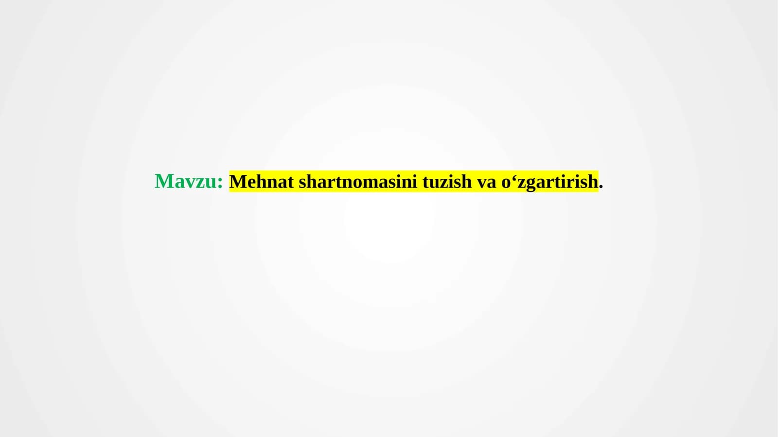Mehnat  shartnomasi