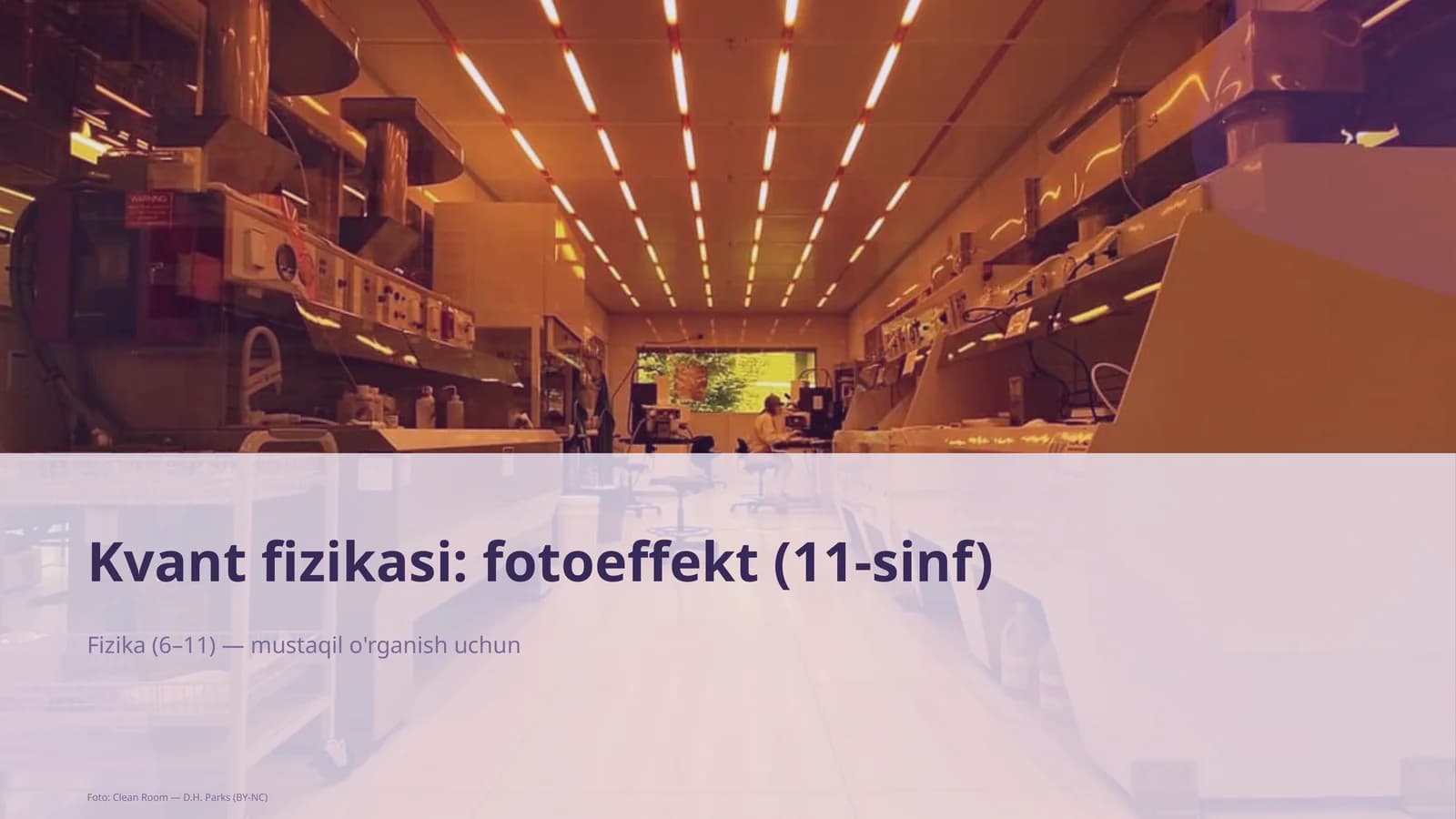 Kvant fizikasi: fotoeffekt (11-sinf)