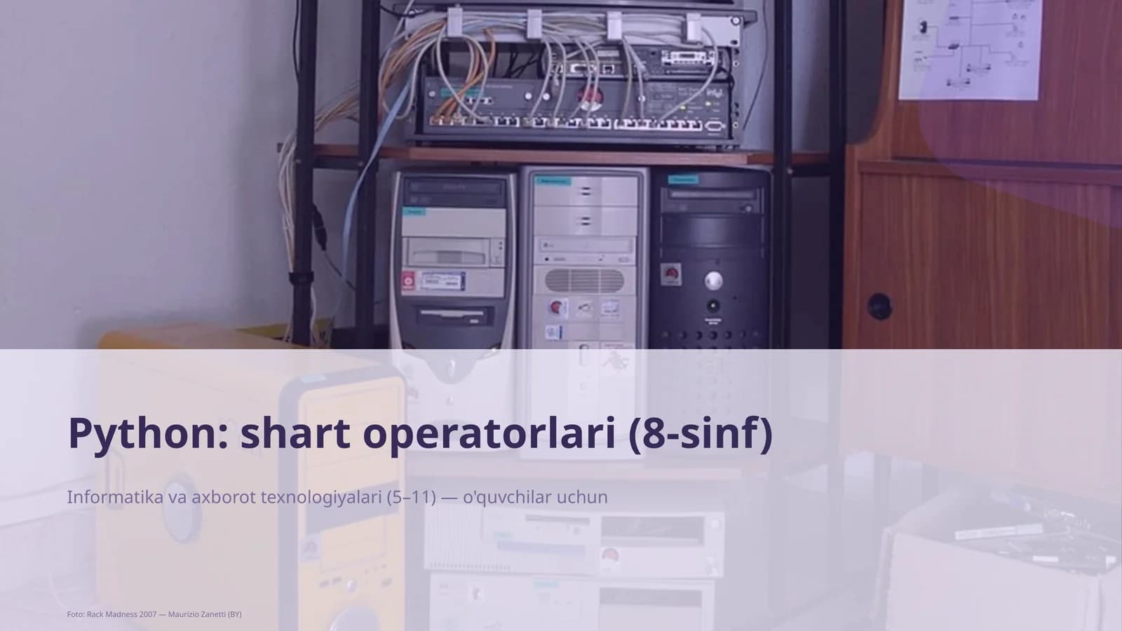 Python: shart operatorlari (8-sinf)