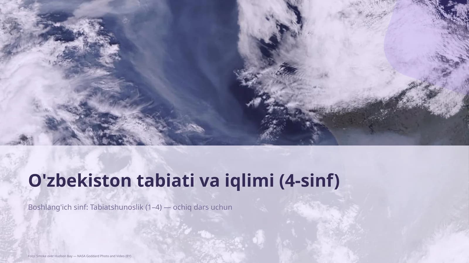 O'zbekiston tabiati va iqlimi (4-sinf)