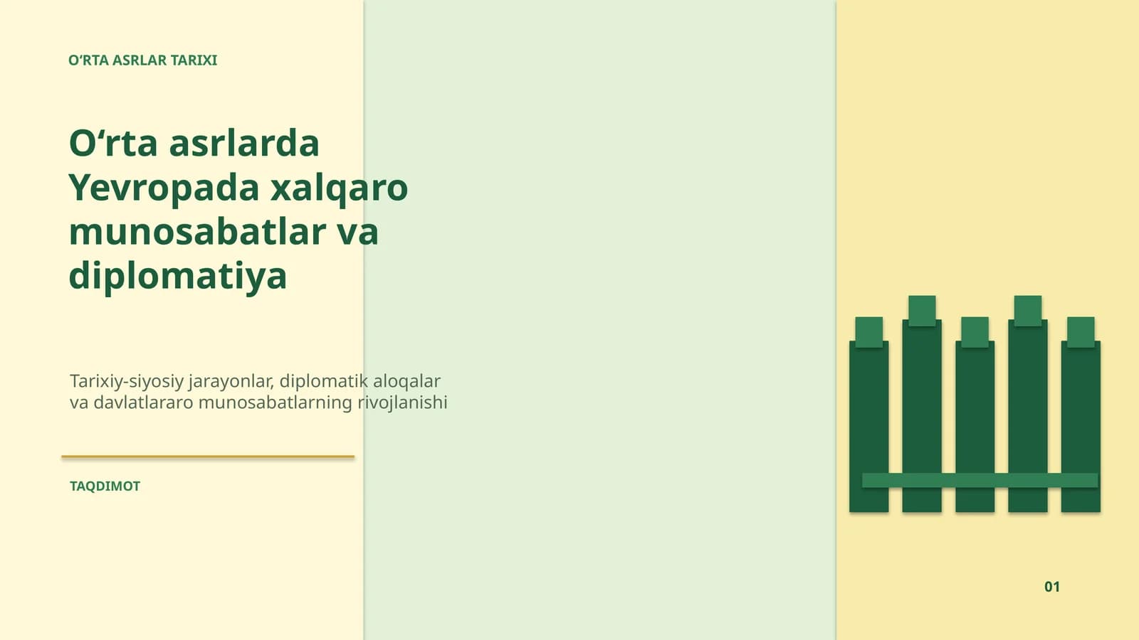 O‘rta asrlarda Yevropada xalqaro munosabatlar va diplomatiya