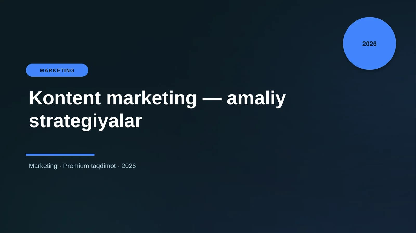 Kontent marketing — amaliy strategiyalar