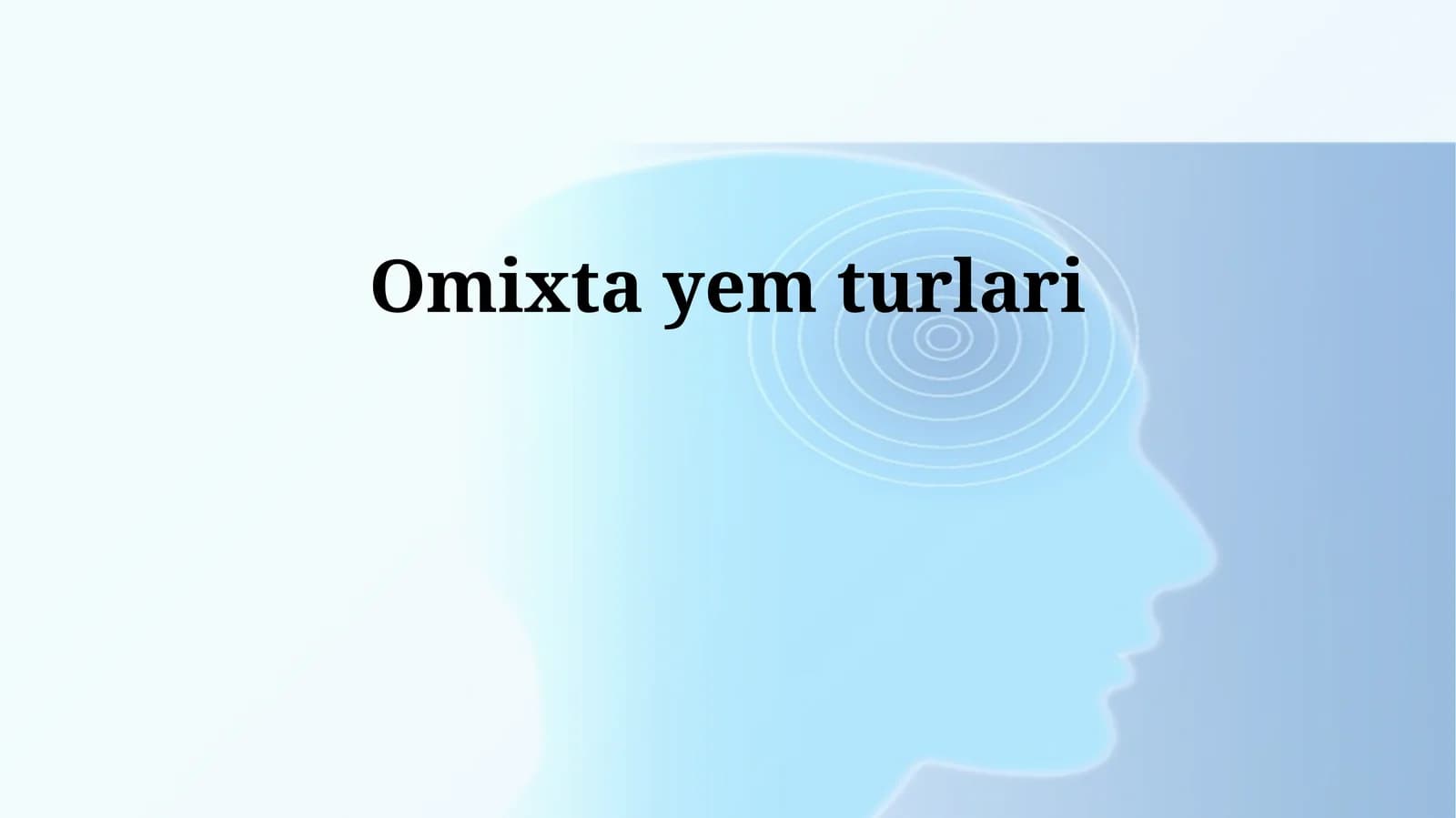 Omixta yem turlari
