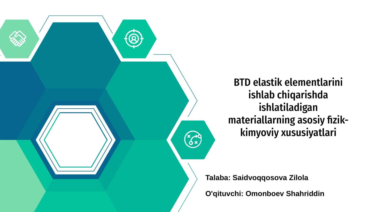BTD Elastik Elementlarining Kimyoviy Xususiyatlari