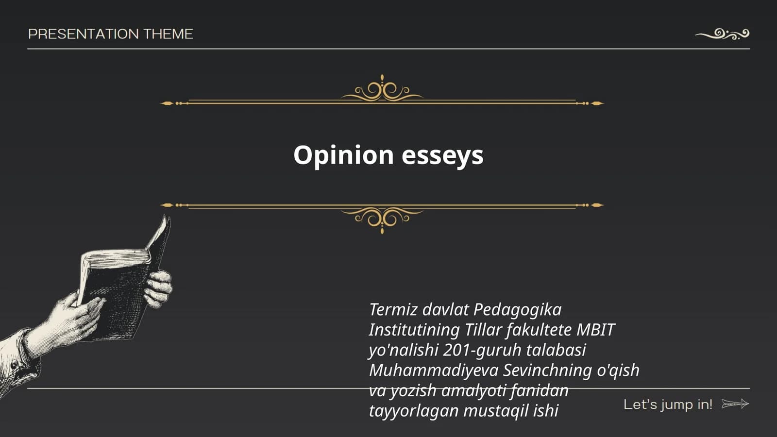 Opinion esseys