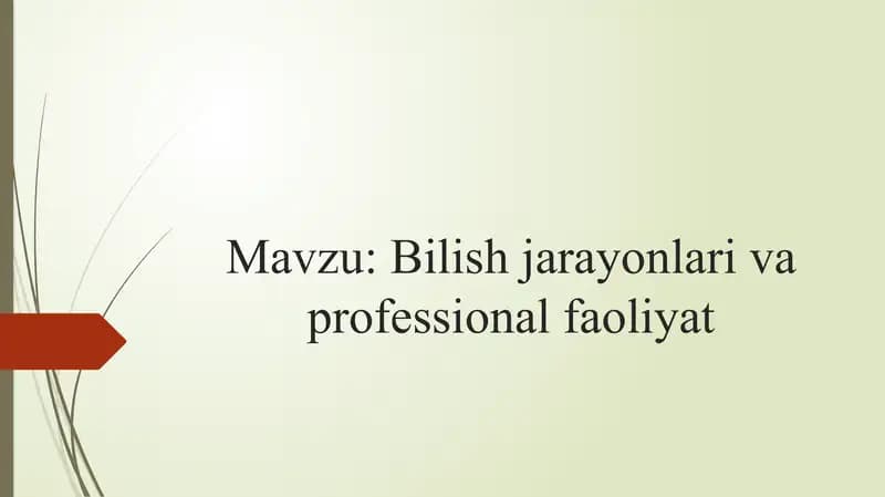 Bilishjarayonlari