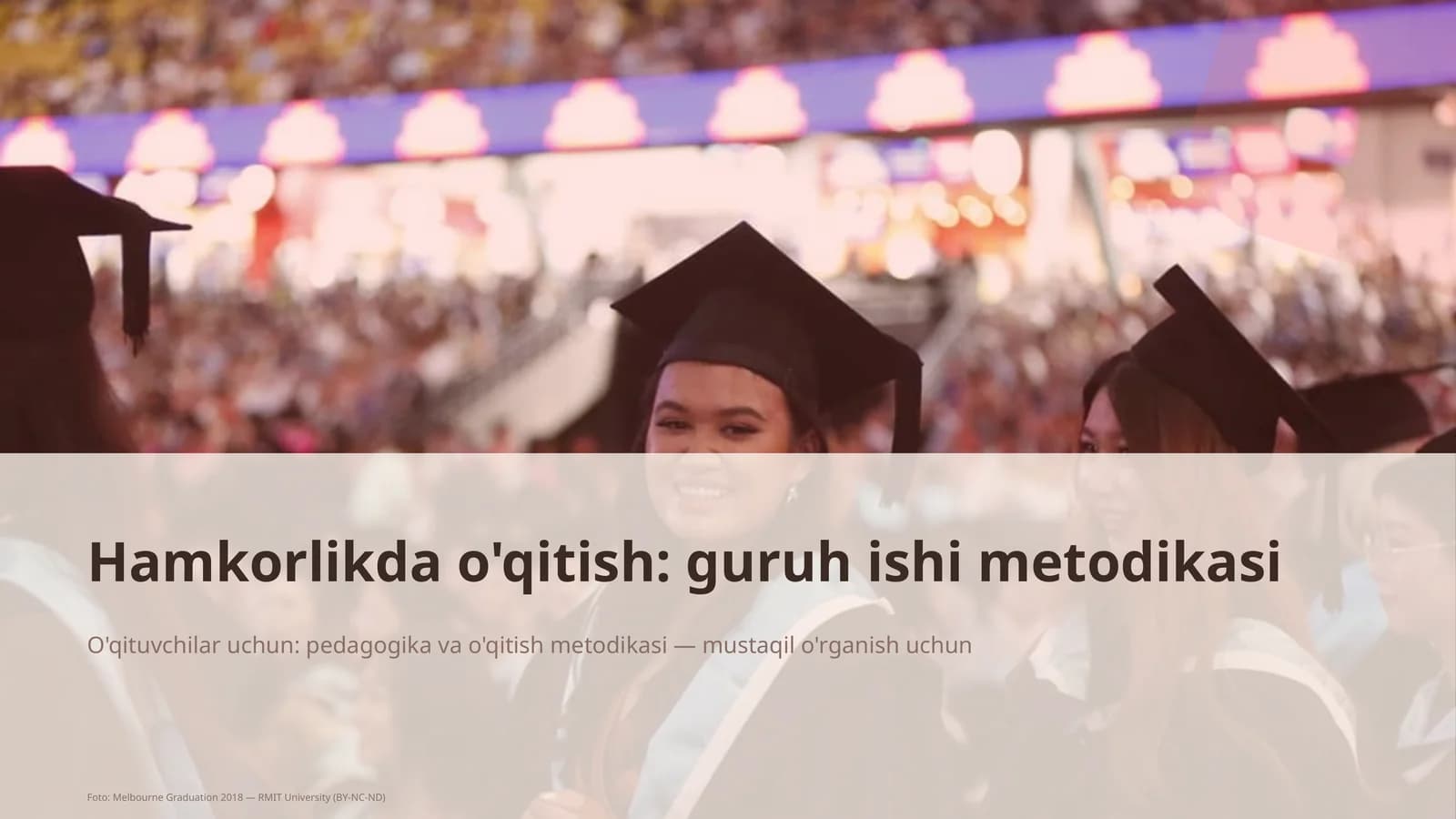 Hamkorlikda o'qitish: guruh ishi metodikasi