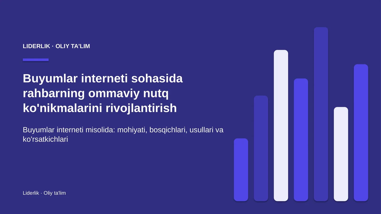 Liderlik · Oliy ta'lim