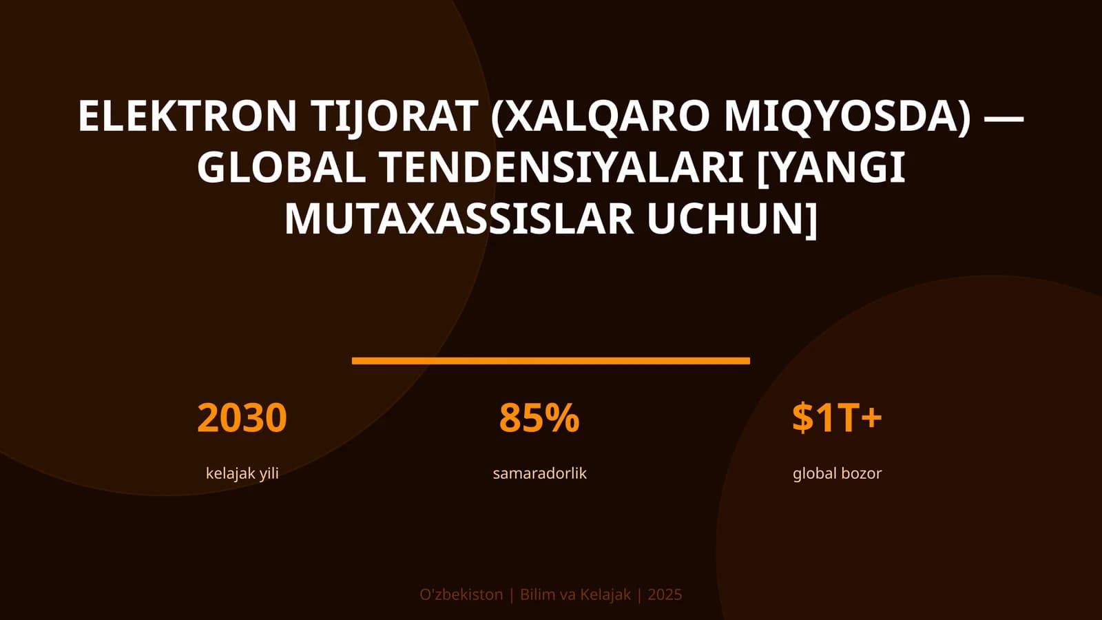 Elektron tijorat (xalqaro miqyosda) — global tendensiyalari [yangi mutaxassislar uchun]
